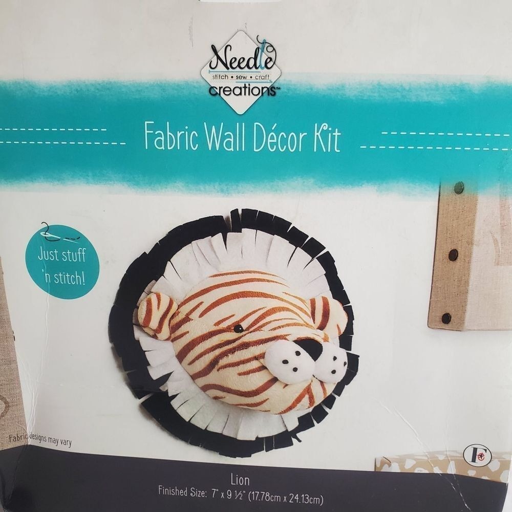 Needle‎ Creations Lion Fabric Wall Décor Kit - DIY Craft Project